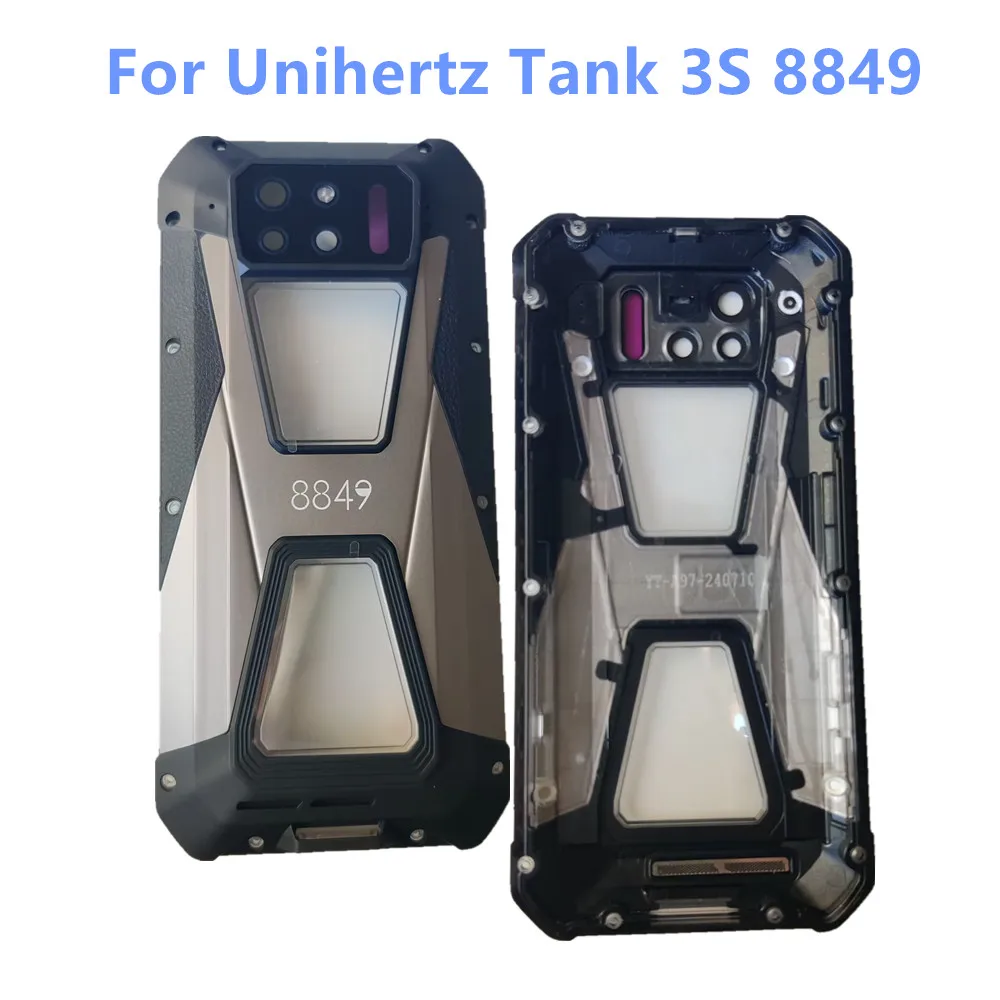 For Unihertz Tank 3S 8849 Phone Back Battery Cover Case Replace Housings Frame With Camera Lens Glass