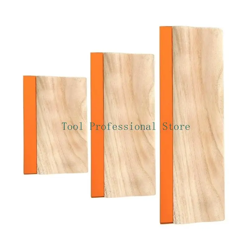 57QF 3Pcs Professional Wood Handle Screen Printing Scrapers 75 Durometer Wooden Ink Scraper for Screen Printing Fabric
