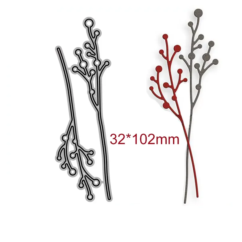 Style 13 Two Leaf Foliage Leaves Grass Metal Die Cuts Exquisite Scrapbooking Embossing Template Greeting Cards Making Supplies