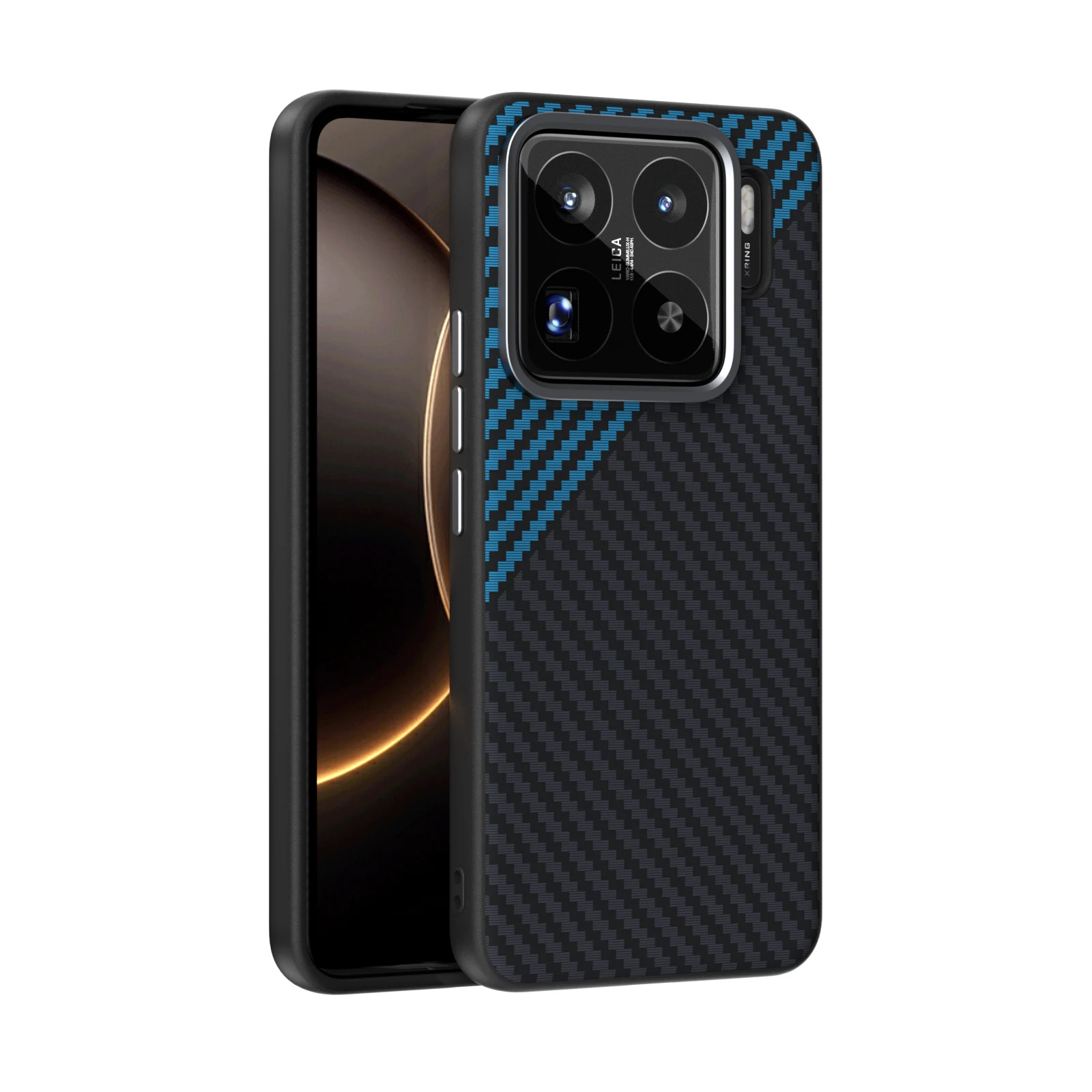 

For Xiaomi 15S Pro Case Magnetic Wireless Charging Carbon Fiber 2C Pattern Camera Protector Mobile Phone Case