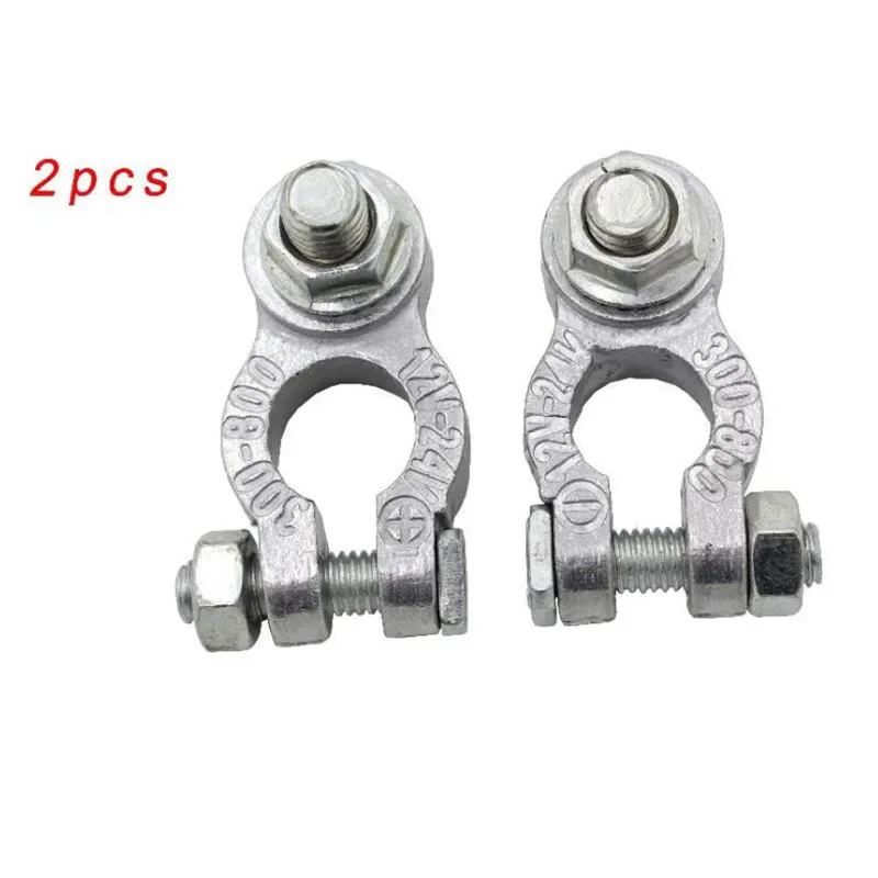 2 pcs Battery Terminal for Car Clamp Clips Aluminum Alloy Connector Auto Replacement