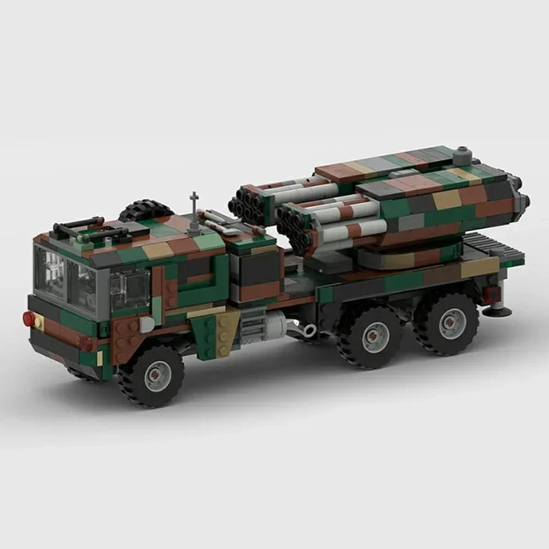 Moc tijolos de construção modelo militar Lars-2 foguete tecnologia de artilharia blocos modulares presentes brinquedos para crianças conjuntos diy montagem