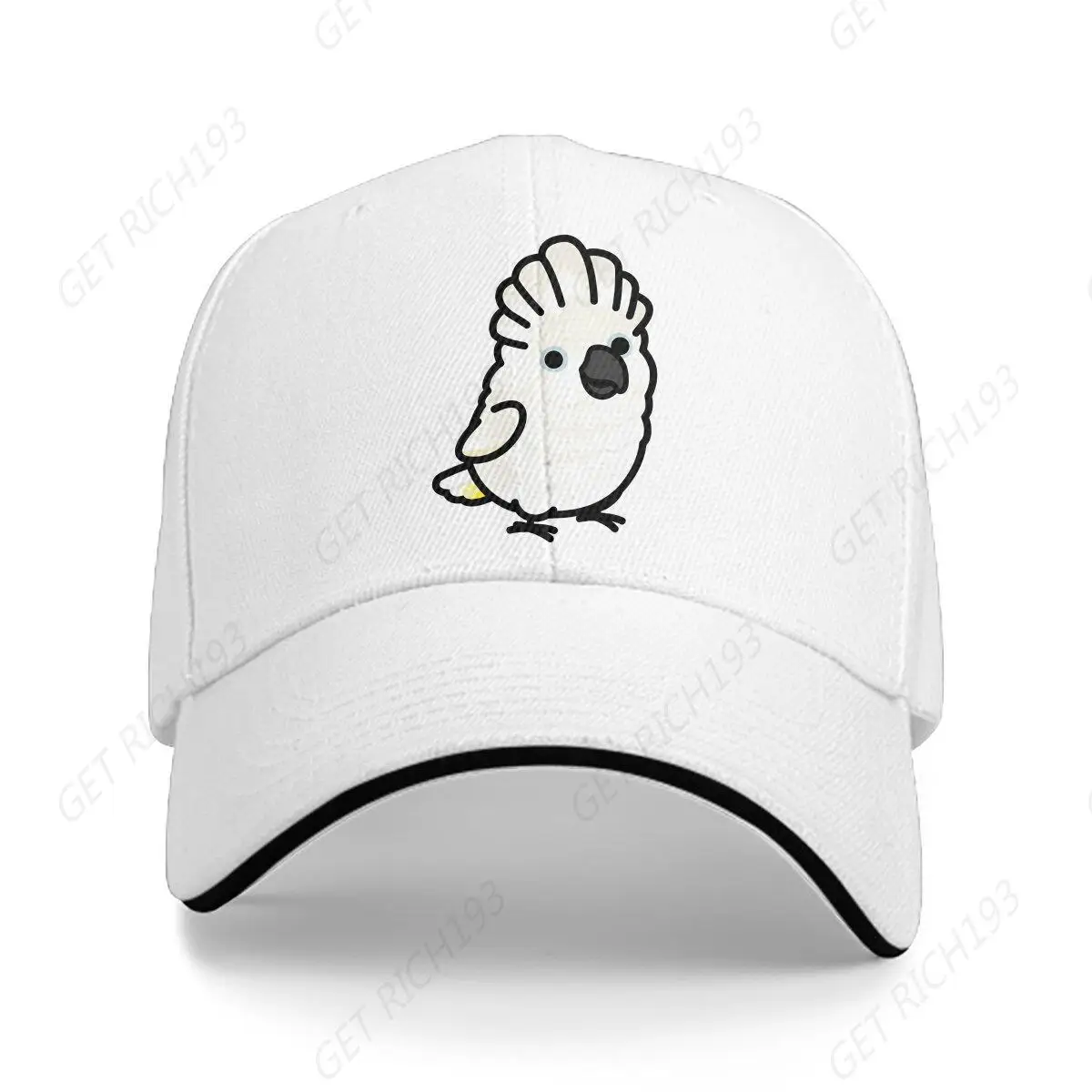 

Parrot Birds Pet Multicolor Hat Peaked Men'S Cap Chubby Umbrella Cockatoo Personalized Visor Protection Hats