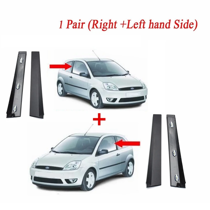 1473662 Car Window B Pillar Moulding Trim Covwe Guard For Ford Fiesta 3 Door Mk6 2001-2008