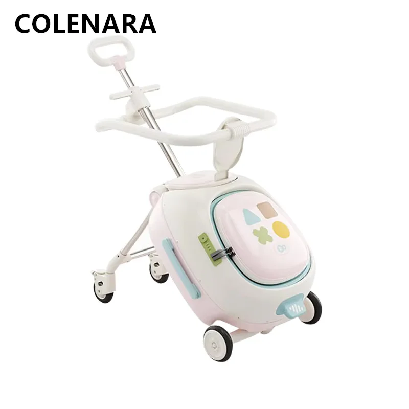 

COLENARA 20InchHigh-quality Suitcase Children Trolley Case ABS + PC Boarding Box Can Sit Password Box Carry-on Travel Luggage