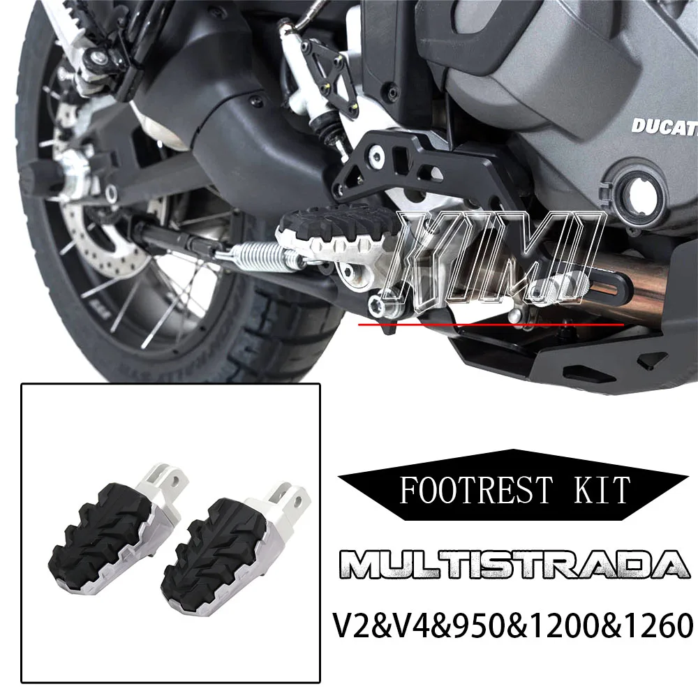 For Ducati Desert X Multistrada V2 S 1200 S 1260 S 950 S MULTISTRADA V4 S Sport V4 Rally 2024 Motorcycle Foot Pegs Footrest Kit