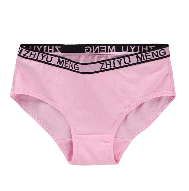 4PCS Young Children\'s Panties 8-16years Old Teenage Cotton Underwear Sport Puberty Big Girl Student Briefs Letter Kids Underpant