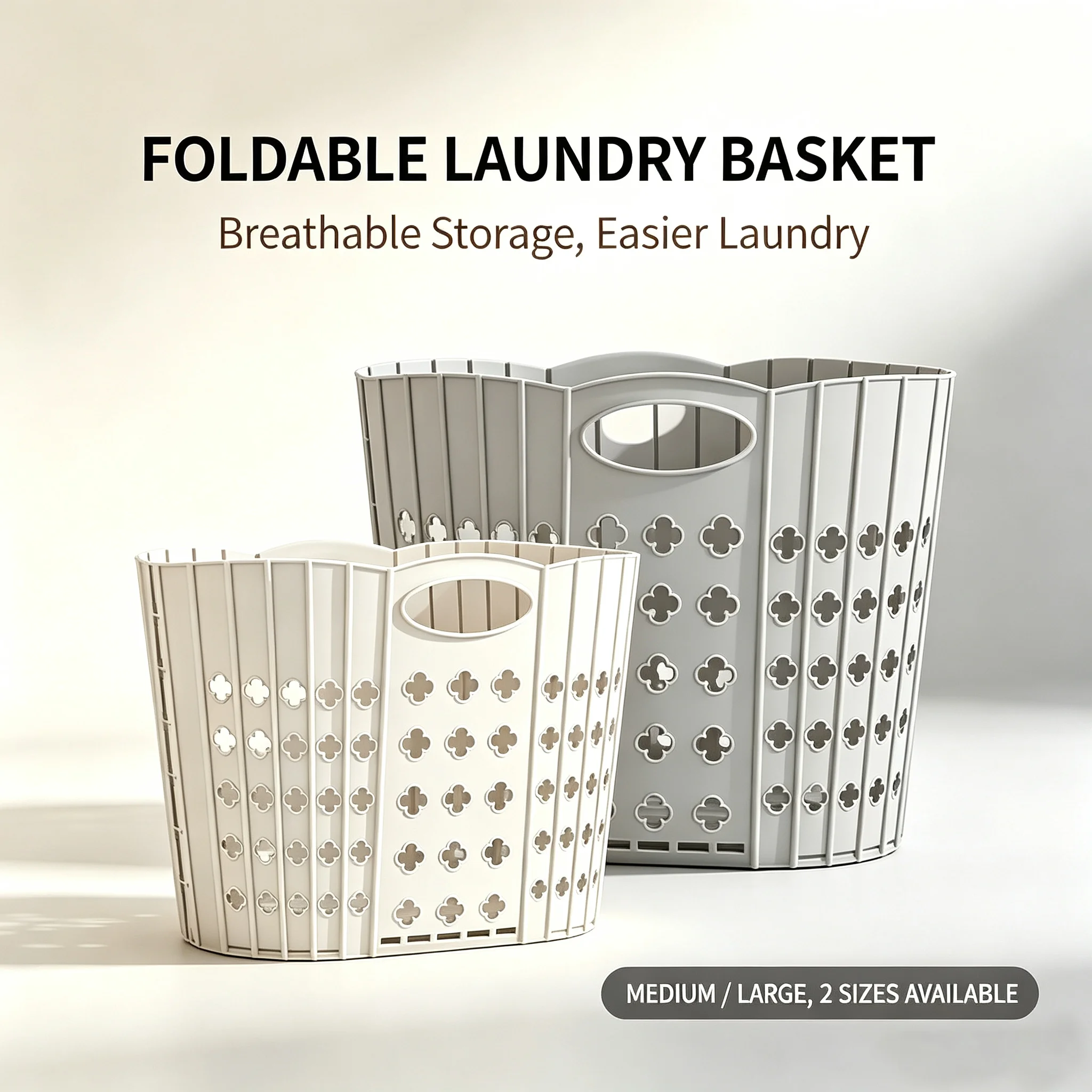 Foldable Stylish Laundry Basket with Handle Design — Space-Saving Home Storage Solution for Storing Clothes, Toys, and Miscellaneous Items, Suitable for Dorms, Bathrooms, Bedrooms, Rvs, and Homes Practical and Stylish Gifts