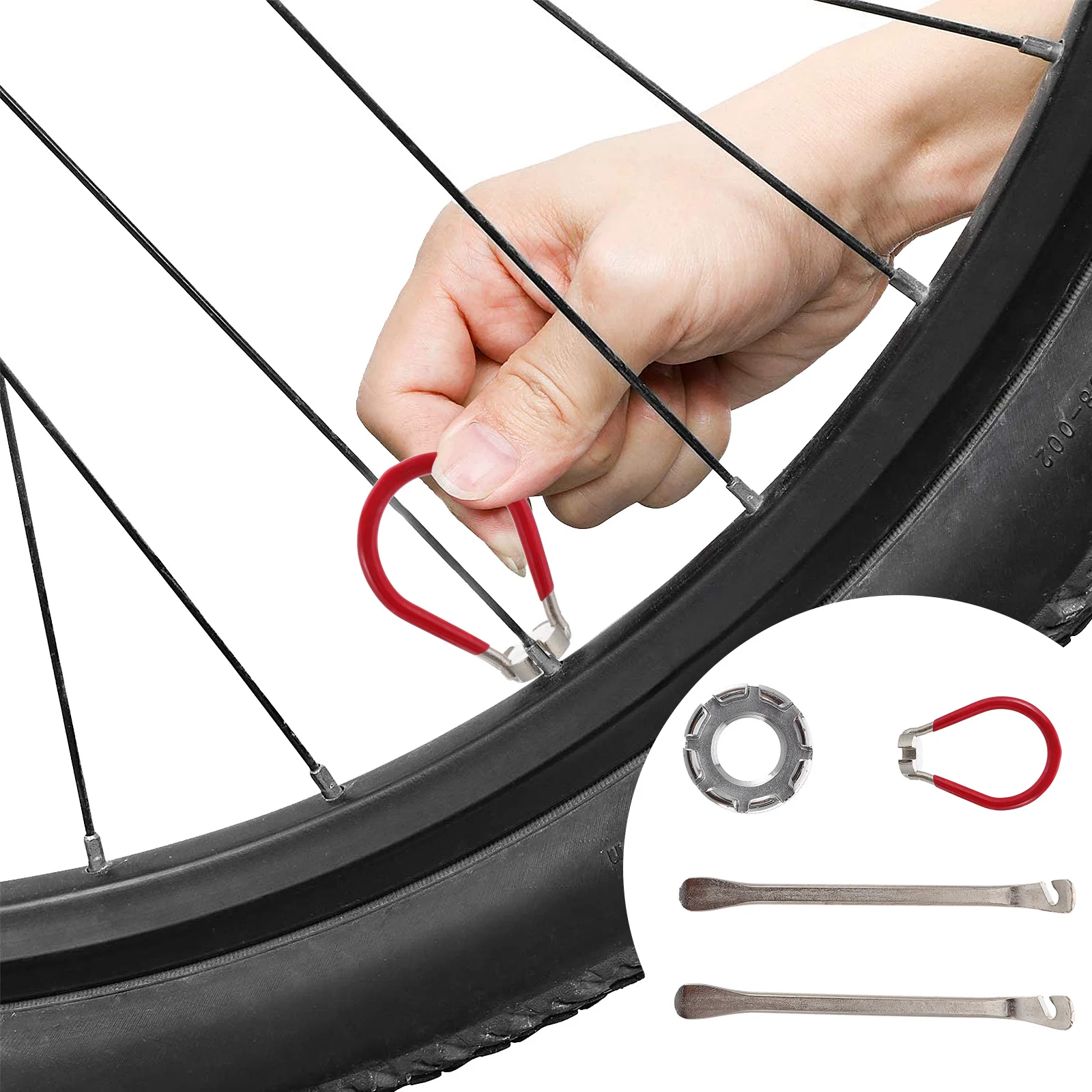 

4Pcs Bike Spoke Wrench High Hardness Steel Easy Use Cycling Tools Bike Spoke Wrench Cycling Tools Rim Correct Accessory