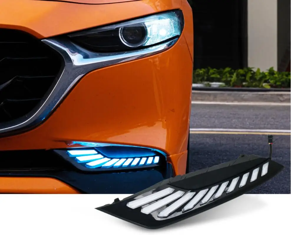 

Car Bumper Headlight For Mazda3 Axela Daytime Light 2020~2021y DRL Car Accessories LED Headlamp For Mazda3 Axela Fog Light