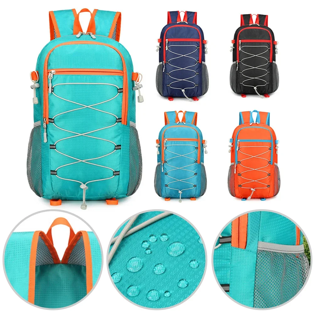 Versatile Foldable Backpack Water-Resistant Design Comfortable Adjustable Shoulder Straps Polyester Camping Supplies