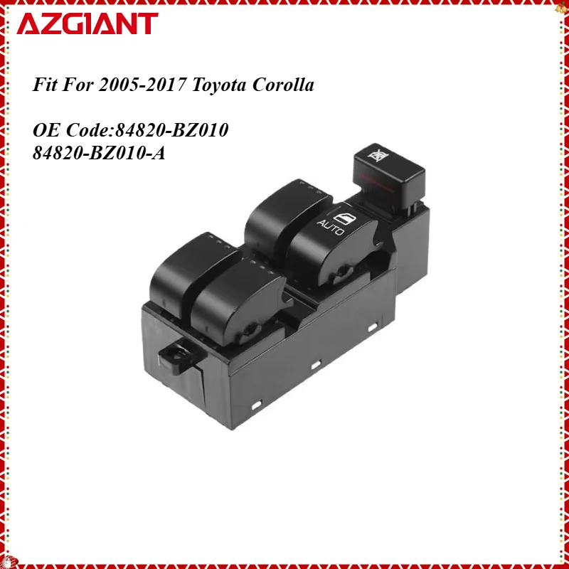 

For 2005-2017 Toyota Corolla Glass Controller Main Switch Driver Side Power Window Lift Regulator Button