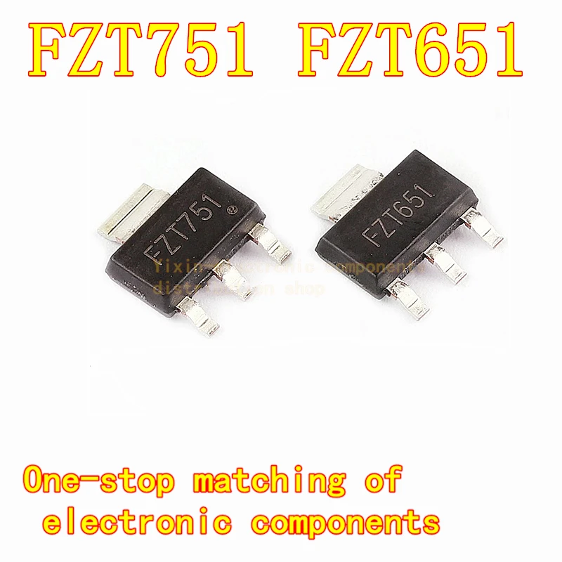 10PCS/Pack FZT751TA FZT651TA FZT968TA FZT751  FZT651 FZT968 SOT-223 chip transistor