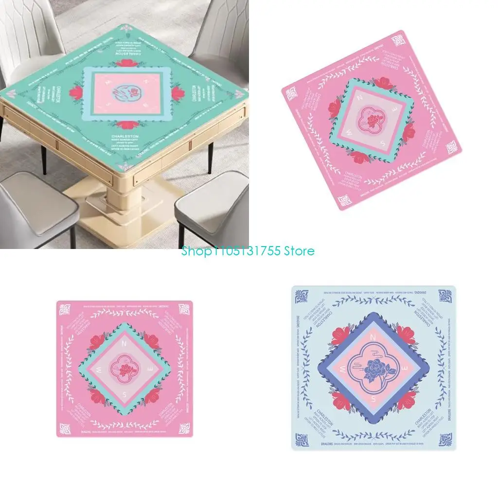 

K0EF Durability Rubber Base Mahjong Game Mats Easy To Clean For Travel Storage