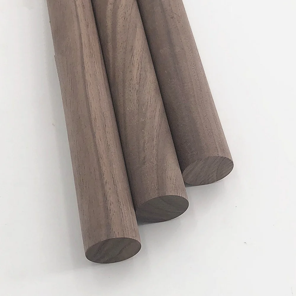 Diameter:1.2cm-4.5cm Length:30cm/ 40cm/50cm American Black Walnut Round Wood Stick Round wooden strip DIY Wood