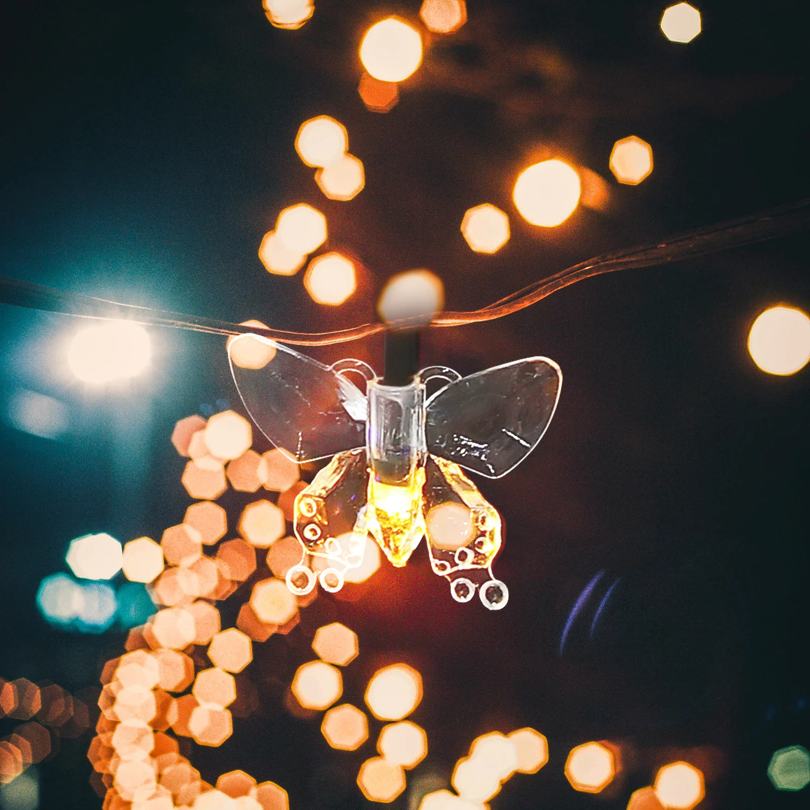 

Solar LED Butterflies Shape Lights 20 Lamp Beads for Christmas Parties Balcony Courtyard Home Garden Decoration