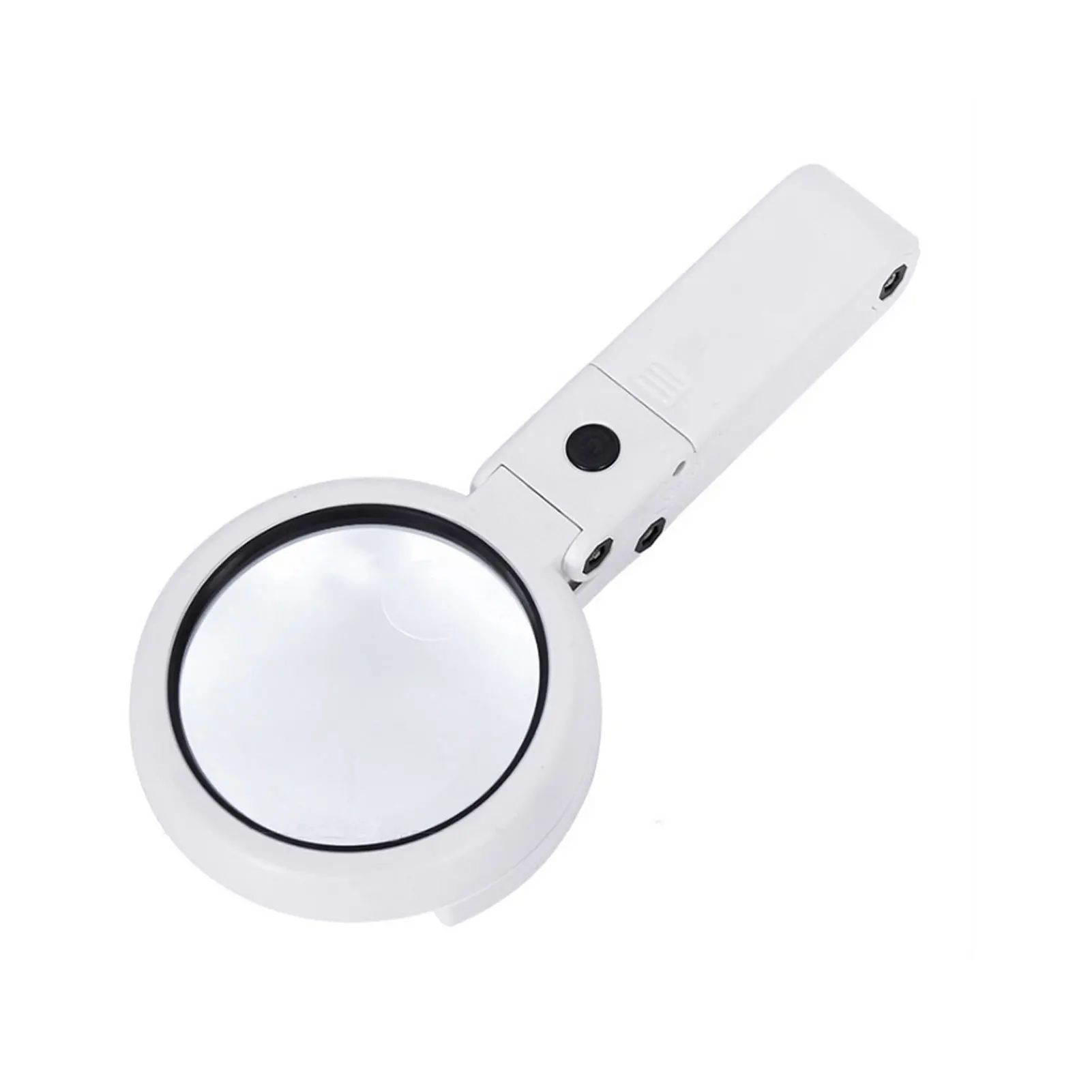 Foldable Illuminated Magnifier With Dual Adjustable LED Lights Can Be Used As Desktop Magnifying