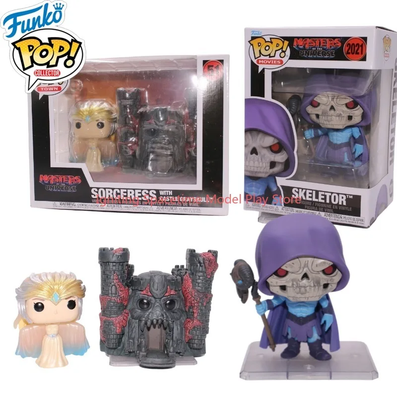 

Funko Pop Masters of The Universe Set Skeletor #2021 & Sorceress with Castle Grayskull #51 Collectible Figure Retro Gift Pack