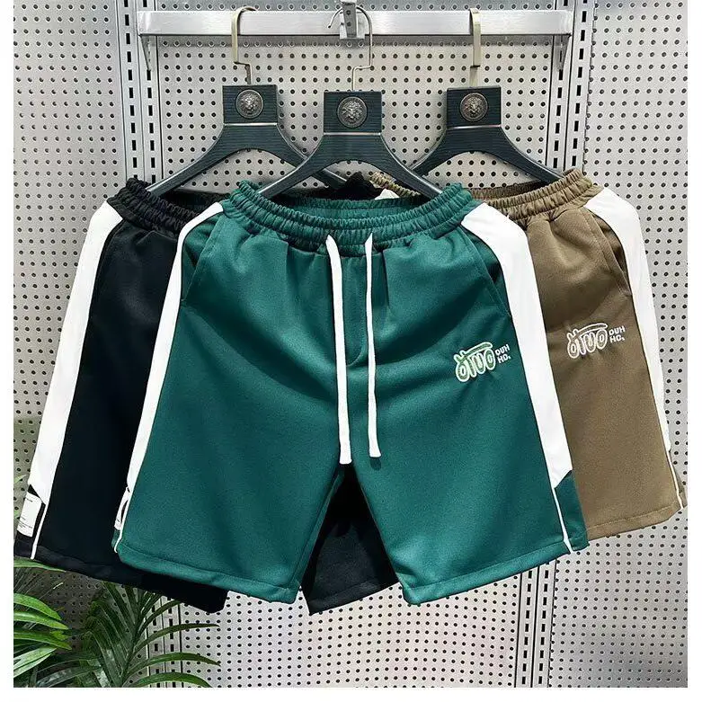 

Летняя тонкая трикотажная мужская свободная посадка Spor повседневная пляжная одежда семидюймовая уличная одежда из полиэфирного волокна молодежная активная одежда