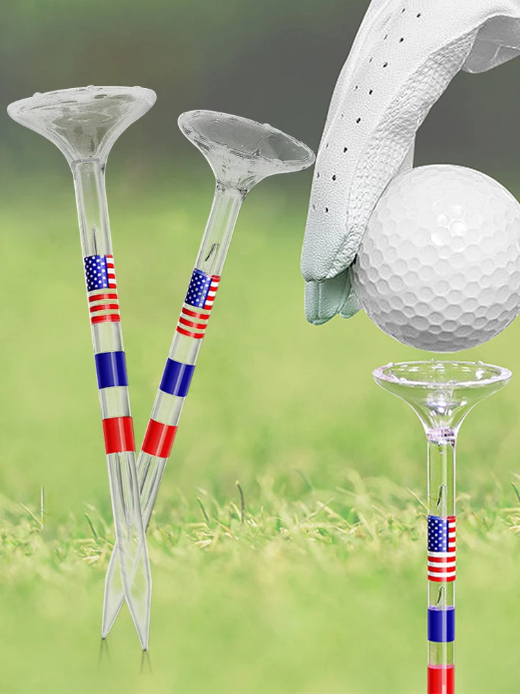 50Pcs Golf Ball Holder Reduce Friction and Side Spin Transparent Plastic Golf Tees Reusable Anti-Slip for Golf Activities