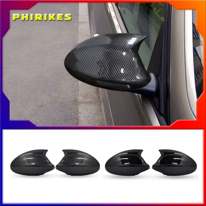

1pair For BMW E87 E81 E82 E90 E91 E92 E93 Rear View Side Case Trim ABS Carbon Fiber Style Car Rearview Mirror Cover