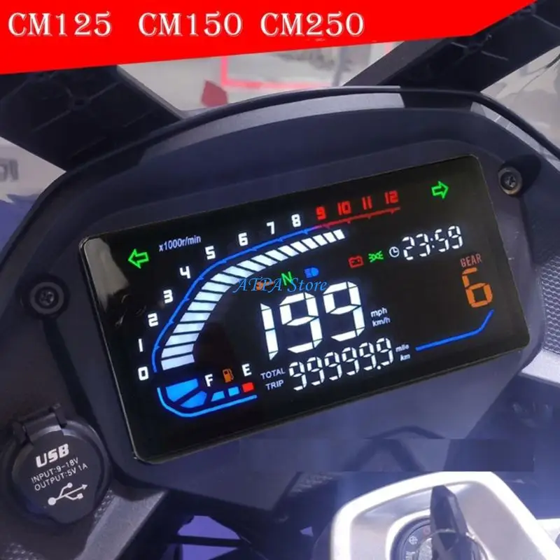 U13C 12V painel velocímetro instrumento cluster medidor para CM150 CM250 display transparente