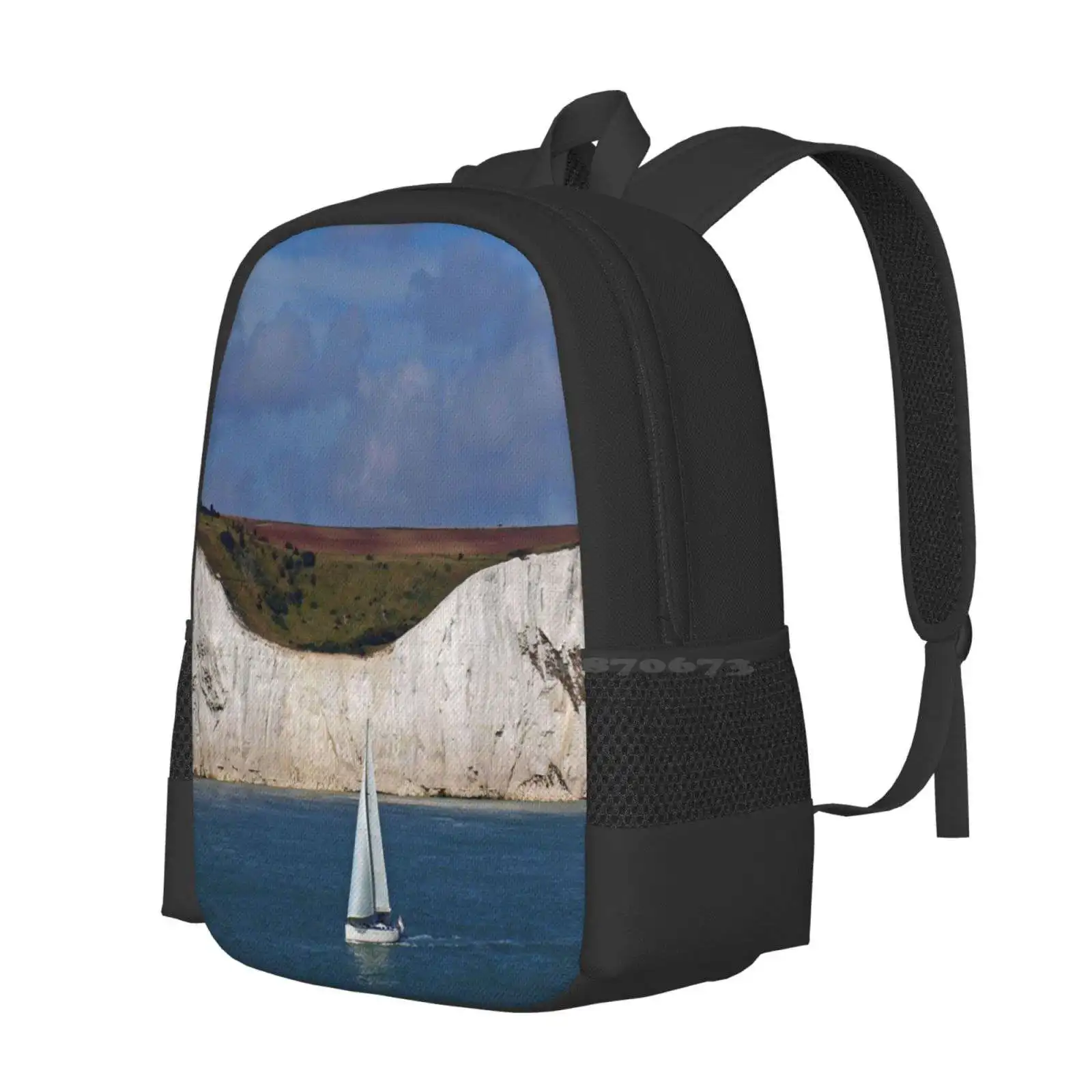 White Cliffs Of Dover Backpacks For School Teenagers Girls Travel Bags White Cliffs Dover England Uk United Kingdom Water Sail