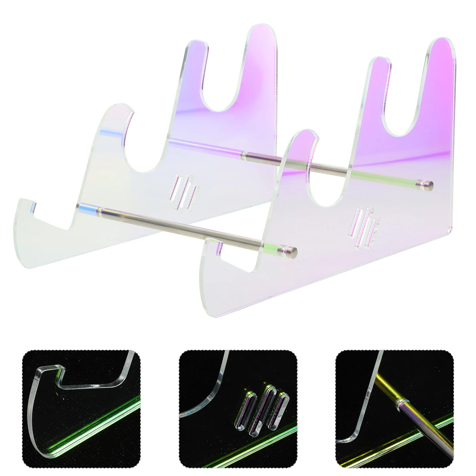 

Acrylic Keyboard St Colorful Tray Holder Ergonomic Computer Riser Display Storage Iridescent Surface Strong Structure