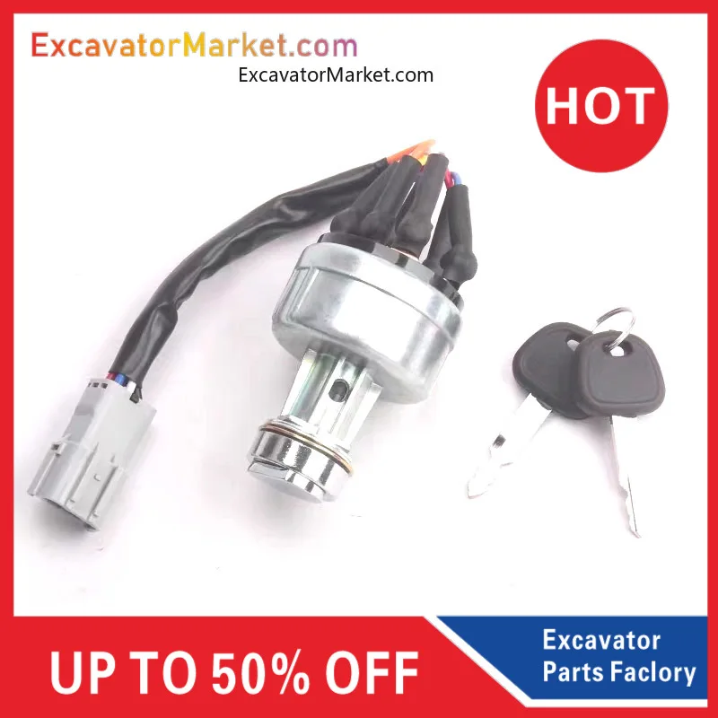 

For Excavator For Hyundai Excavator R60-150-215-225-305-335-7-9 Start Ignition Switch-Electric Door Lock High Quality Parts