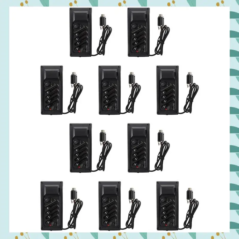 

A71P 10X Полный комплект эквалайзера Pre-Amp плюс звукосниматель для акустической гитары 7545R-4 диапазона плюс регулятор громкости, поставляется с батарейным блоком