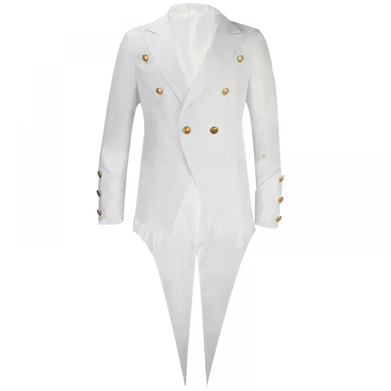 Xixixi hombres mujeres traje victoriano Medieval esmoquin Frac Príncipe gótico Steampunk gabardina Vintage rojo vestido traje abrigo Hal