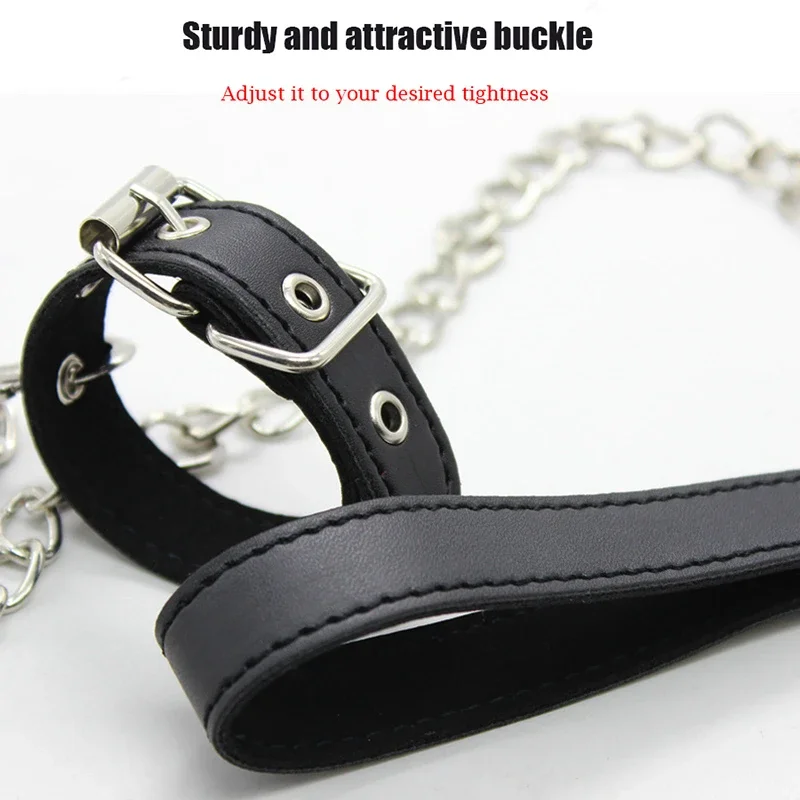BDSM Leather Cock Ring Ball Stretcher Leash Sack Pull Tug Chastity CBT Bondage Sex Toys for Couples