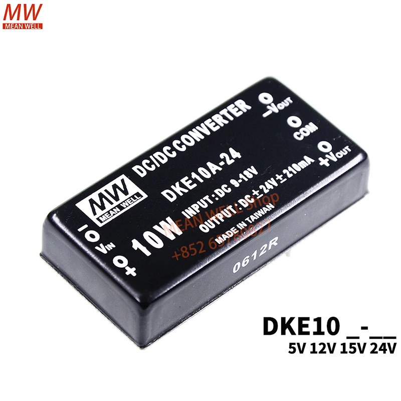 MEAN WELL Switching Power Module 10W DC-DC Regulated Dual Output Converter DKE10B-05 DKE10B-12 DKE10B-15 DKE10A-15 DKE10A-24