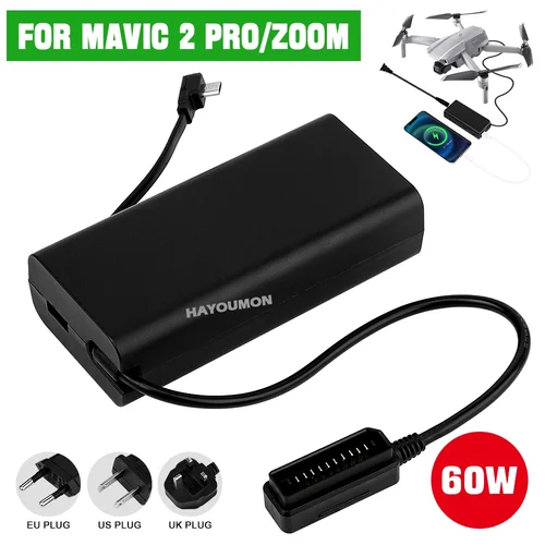 Imagen 1 del producto Para Mavic 2 Pro/Zoom cargador de batería con Cable de alimentación de CA para DJI Mavic 2 Series piezas de repuesto para drones Dropshipping