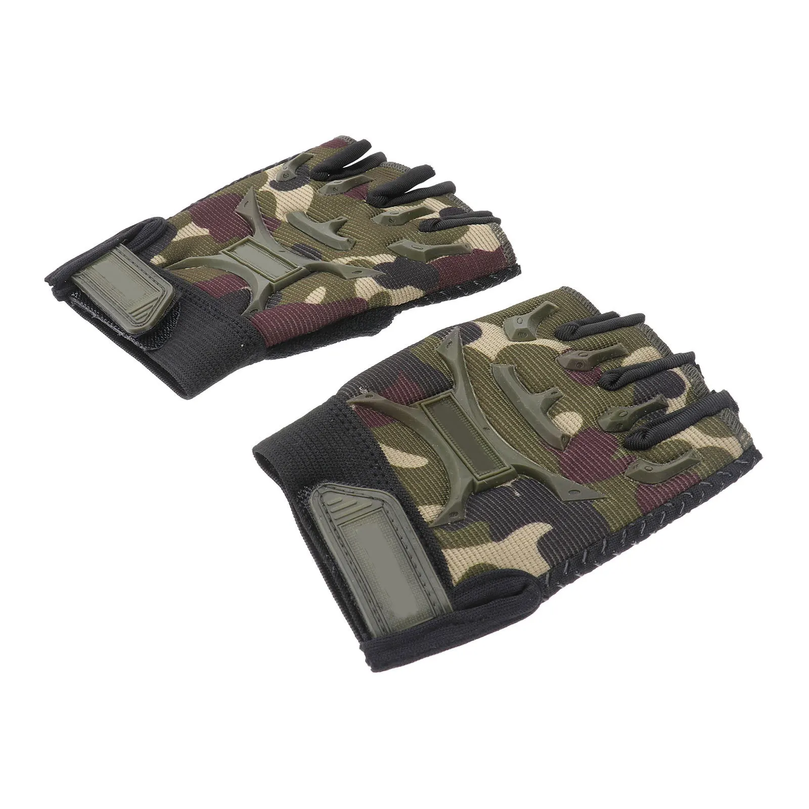 

1Pair Outdoor Cycling Gloves Half Finger Sports Durable Practical Green Anti-Skid for Half Finger Gloves