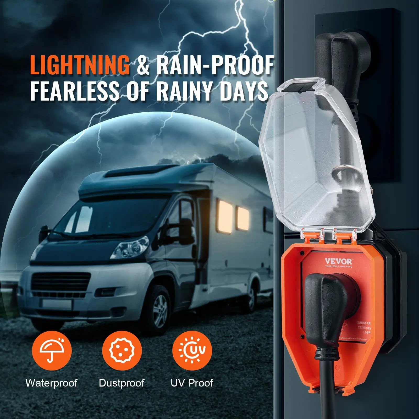 DB بالجملة 30 أمبير 4100 جولز RV عرام حامي الجهد حامي رصد الدائرة محلل قوة الحرس لنظام RV الكهربائية