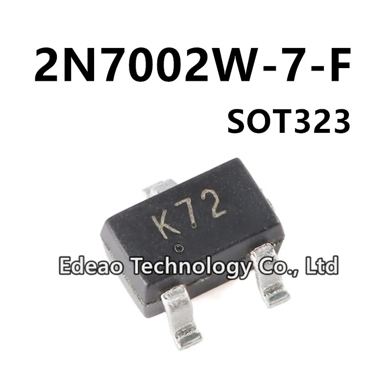 100~500Pcs/lot NEW 2N7002W-7-F SOT-323 Marking: K72  2N7002W K72  Transistor MSOFET N-CH 115mA 60V