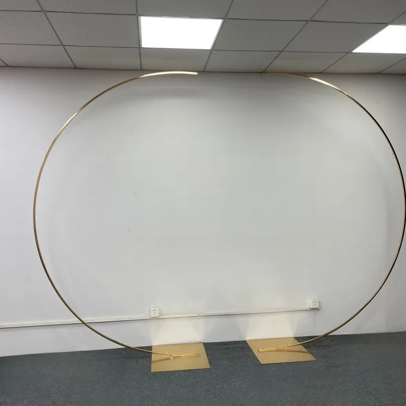 New Wedding Arch Backdrop Balloon Stand Background Metal Gold Plating Outdoor Flower Door Shelf Frame Party Decoration view 3