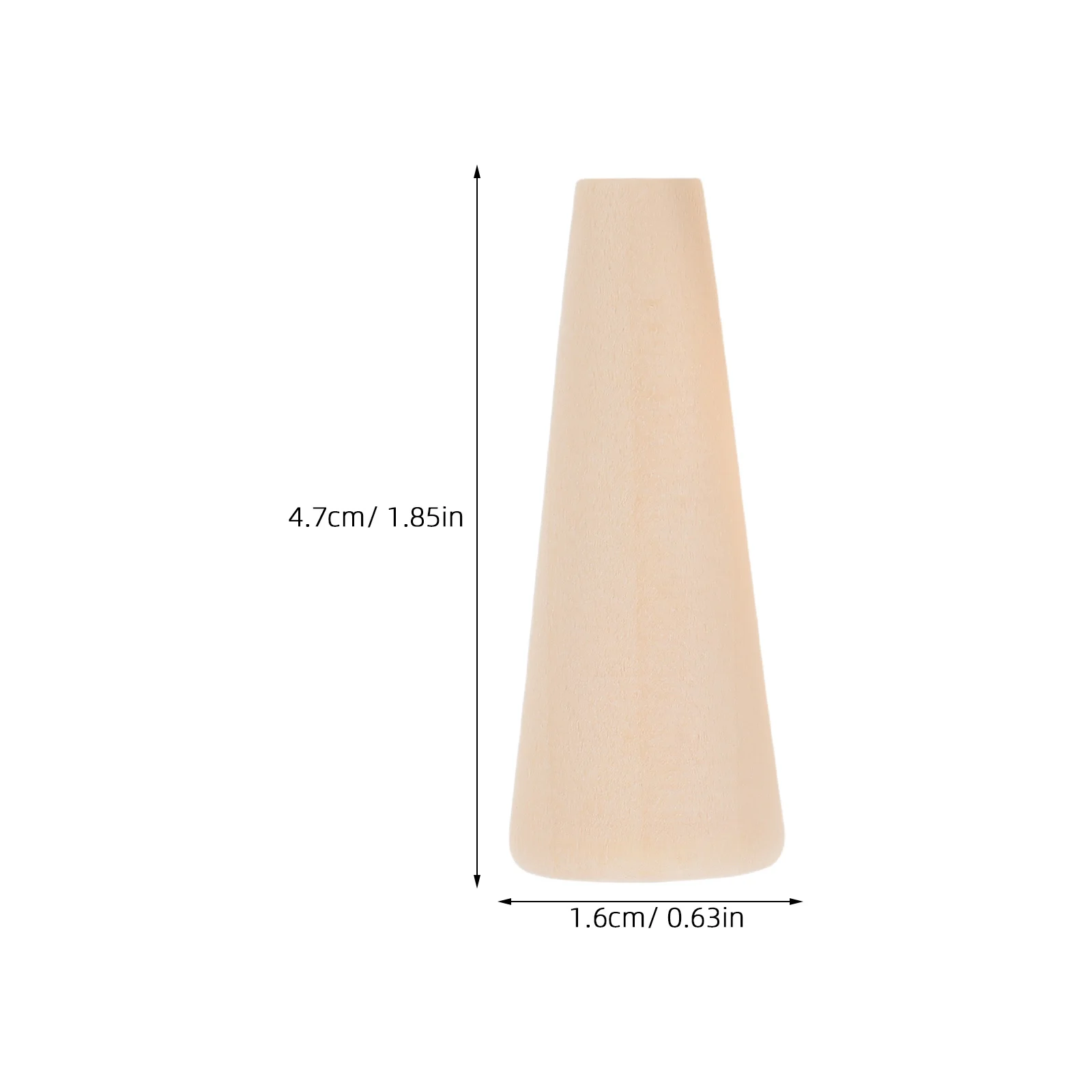 20Pcs Wooden Cone Ring Jewelry Holder Natural Wood Display Stand Organizer Cone Shape Ring Organizer for Home Store