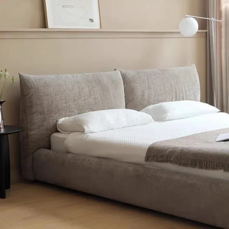 مساحة تخزين إطار سرير خشبي اللوح الأمامي بيع إطار سرير فاخر حديث مزدوج كامل الحجم غرفة نوم Mobili Per La Casa أثاث منزلي #3