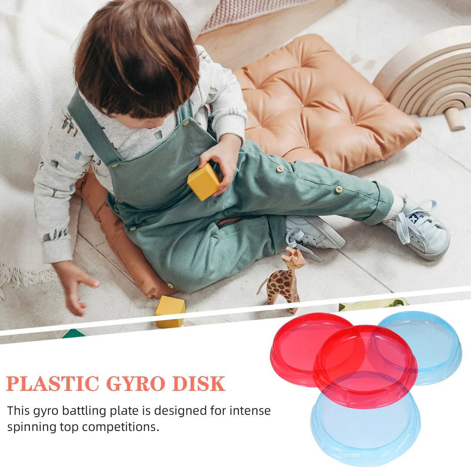 4개입 자이로 배틀 플레이트 플라스틱 원형 게임 경기장 회전식 실내외 대회 배틀 경기장