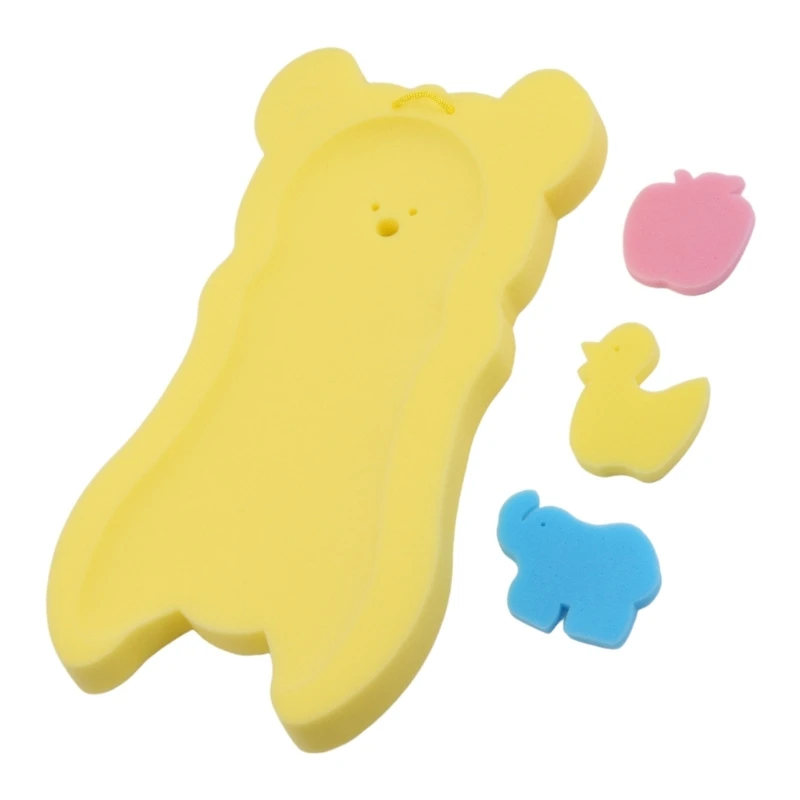 Baby Bath for Support Mat Baby Bath Tub Pad & Chair Newborn Bathtub Sponge Infant Soft Comfort Body Cushi