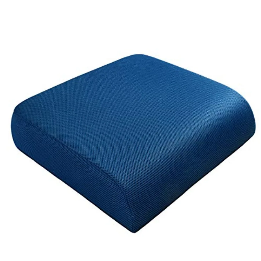 

Extra Thick Large Seat Cushion 19 X 17.5 X 4 Inch Gel Memory Foam Cushion with Carry Handle Non Slip Bottom Pain Relief Coccyx