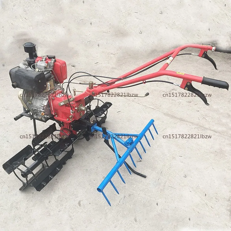 Ploughing machine accessories flat earth field rake weed removal 10 tooth nail rake paddy field dry land special view 3