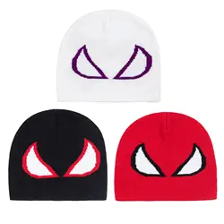 New Y2K Beanies Spider Miles Gwen Peter Beanie Gothic Acrylic Knitted Hat Casual Streetwear Outdoor Beanies for Women Men