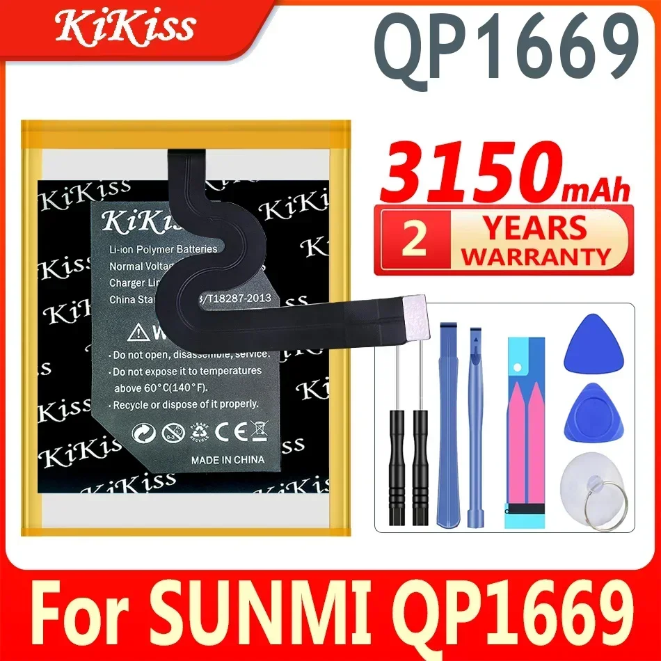 KiKiss Powerful Battery QP1659 QP1669 ZAP1522 W5910 For VK VEKEN W5910 SUNMI M1 SUNMI V2PRO V2 Pro V 2 Pro