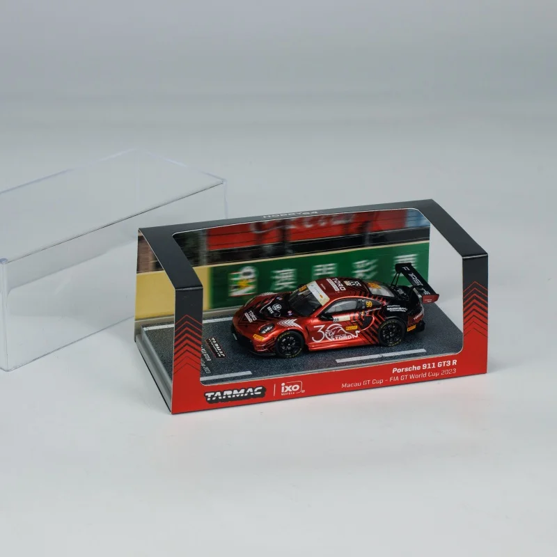 1-64-hec-beijing-exhibition-edition-tw-911-gt3-r-macau-gt-cup-alloy-die-cast-car-model-adult-ornament-boys'-toy