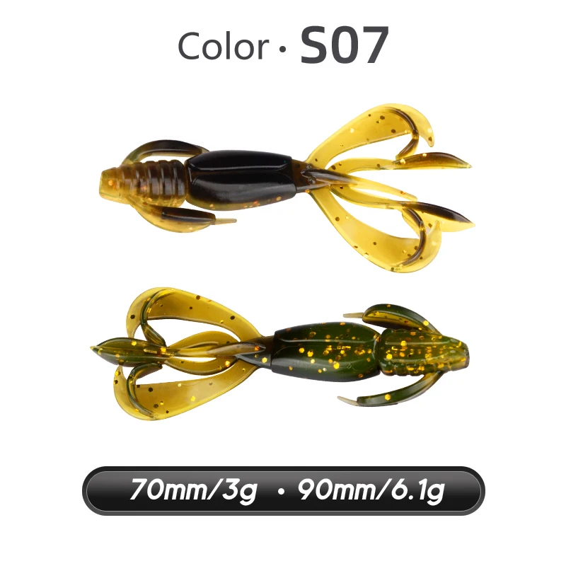 MEREDITH Crazy Flapper Vissen Lokt 70mm 90mm Zachte Lokken Vissen Lokt Zachte Siliconen Aas Garnalen Bass Peche Gear Visgerei