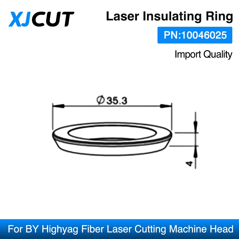 

XJCUT BY Лазерный керамический изоляционный кольцевой изолятор 10046025 для головки станка для резки волоконным лазером BY Highyag