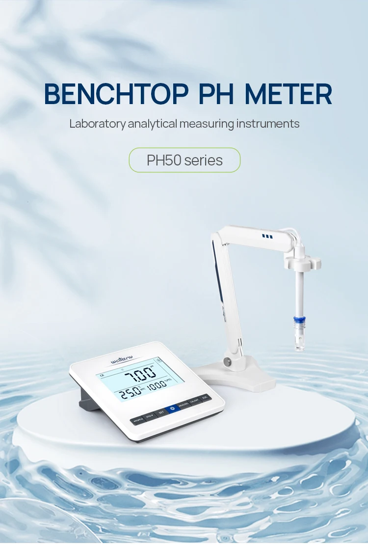 Newest Design Laboratory Instrument PH50 PH Counting Precision PH Value Tester Benchtop PH Meter